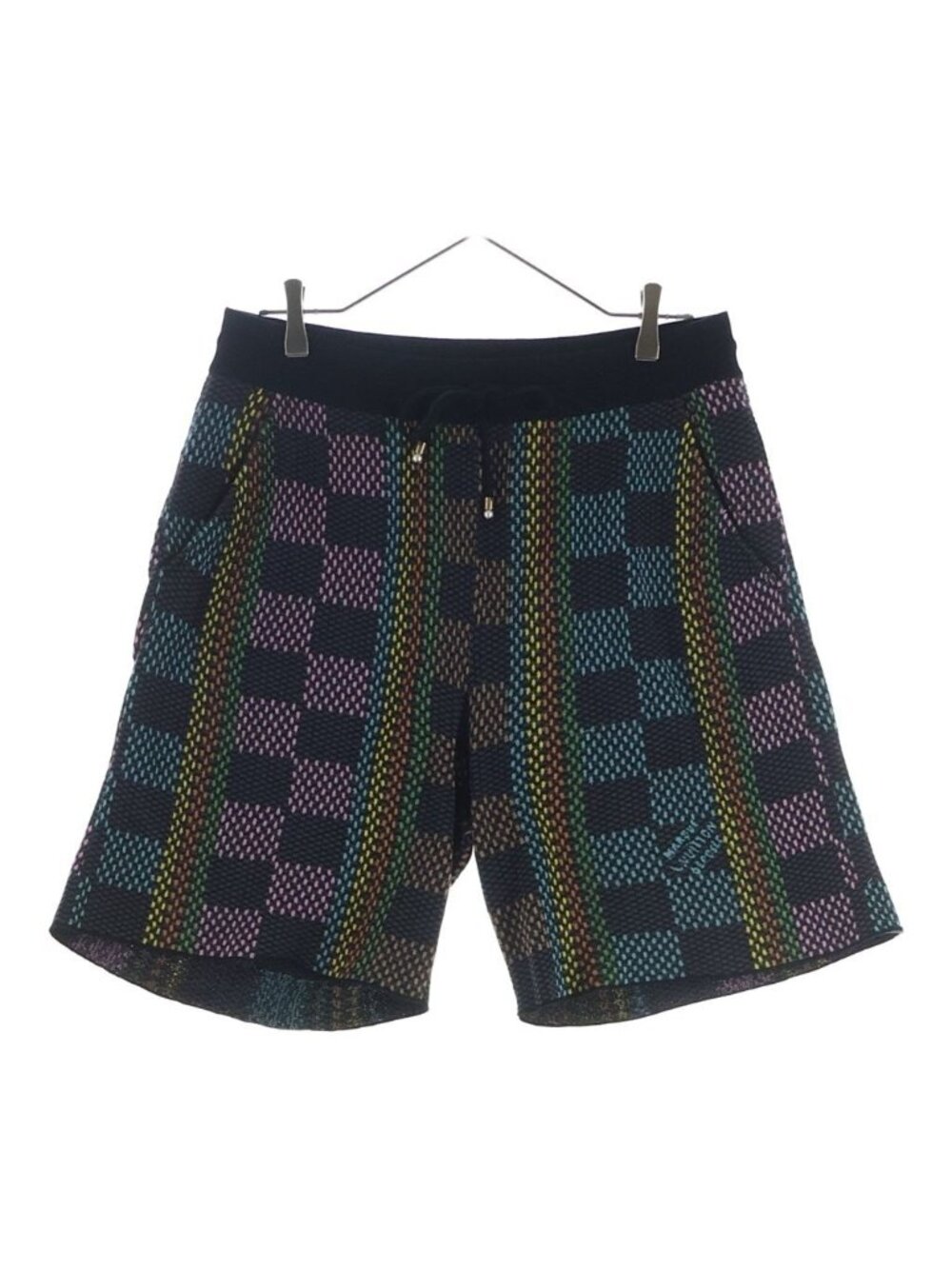 Louis Vuitton Damier Pattern Shorts Black